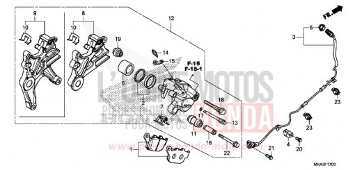 REAR BRAKE CALIPER NC750XAG de 2016